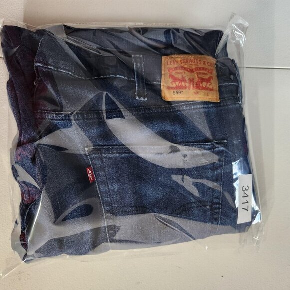 Levis 559 Jeans Mens 44x28 Blue Straight Fit Stretch Denim Medium Wash Big Tall - Picture 15 of 15